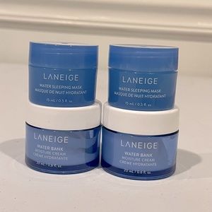 LANEIGE - Water Sleeping Mask and Water Bank Moisture Cream Mini (2 Sets)
